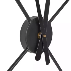 New Kirklands Home Isaac Black Modern Wall Clock