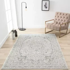 Outlet Kirklands Home Isabella Gray and Ivory Area Rug, 4x6