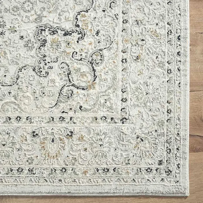 Outlet Kirklands Home Isabella Gray and Ivory Area Rug, 4x6