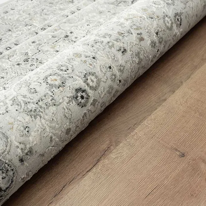 Outlet Kirklands Home Isabella Gray and Ivory Area Rug, 4x6