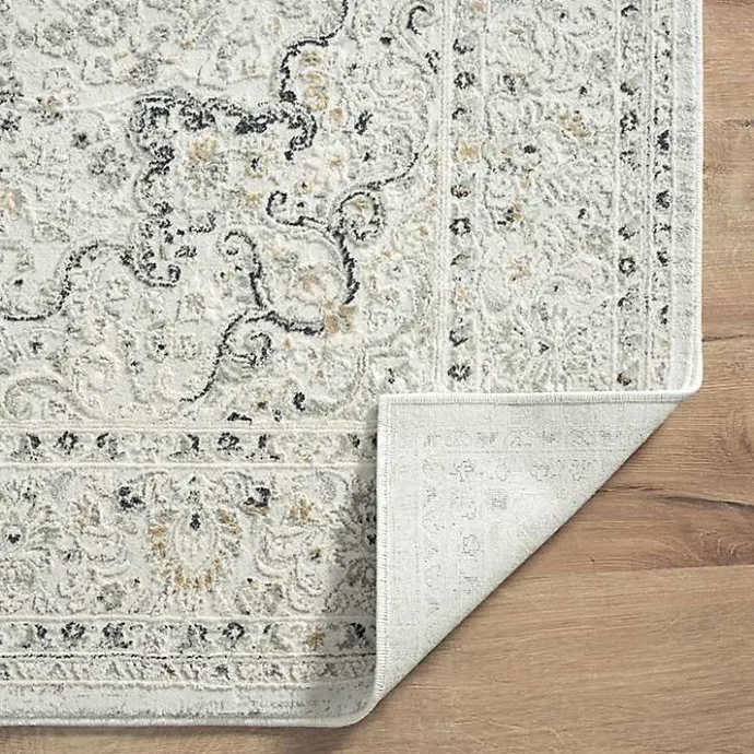Outlet Kirklands Home Isabella Gray and Ivory Area Rug, 4x6