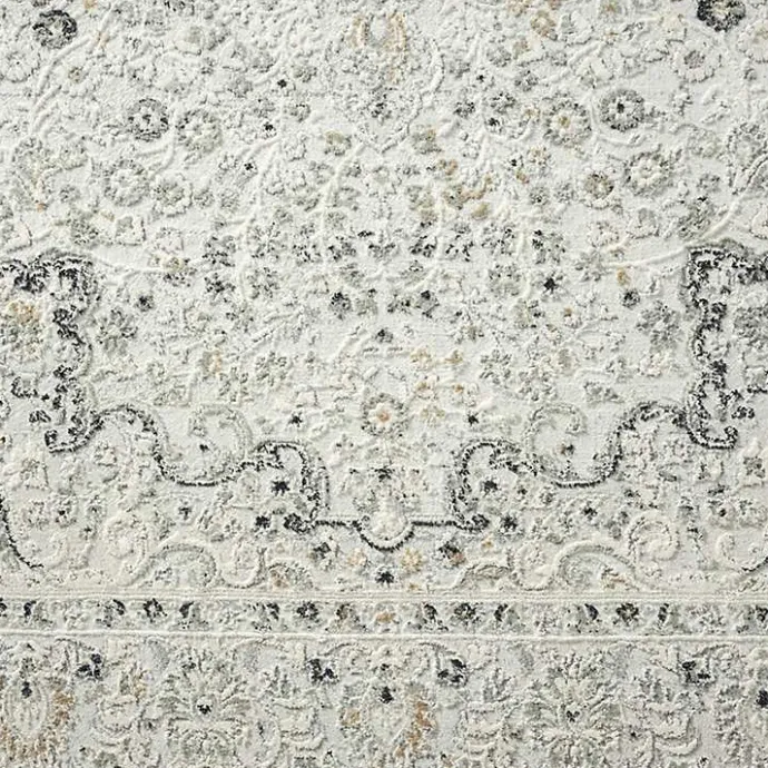 Outlet Kirklands Home Isabella Gray and Ivory Area Rug, 4x6