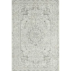 Discount Kirklands Home Isabella Gray and Ivory Area Rug, 5x7
