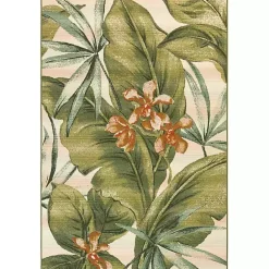 Sale Kirklands Home Island Leaf Outdoor Rug, 4x7 Multi