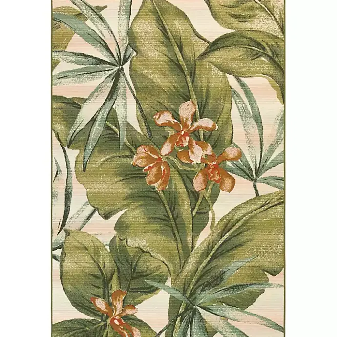 Sale Kirklands Home Island Leaf Outdoor Rug, 4x7 Multi