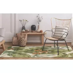 Sale Kirklands Home Island Leaf Outdoor Rug, 4x7 Multi