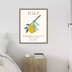 Hot Kirklands Home Italy Lemon Poster Framed Canvas Art Print