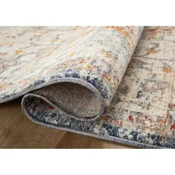 New Kirklands Home Ivory and Blue Bergamo Area Rug, 7x10