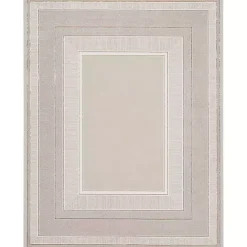 Hot Kirklands Home Ivory and Gold Modern Glam Area Rug, 7x9