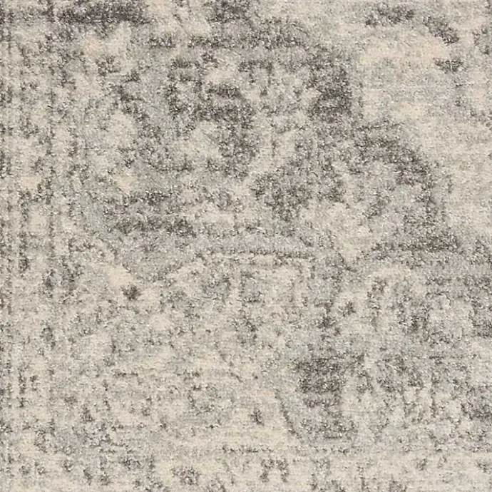 Online Kirklands Home Ivory and Gray Oushak Medallion Area Rug, 6x9
