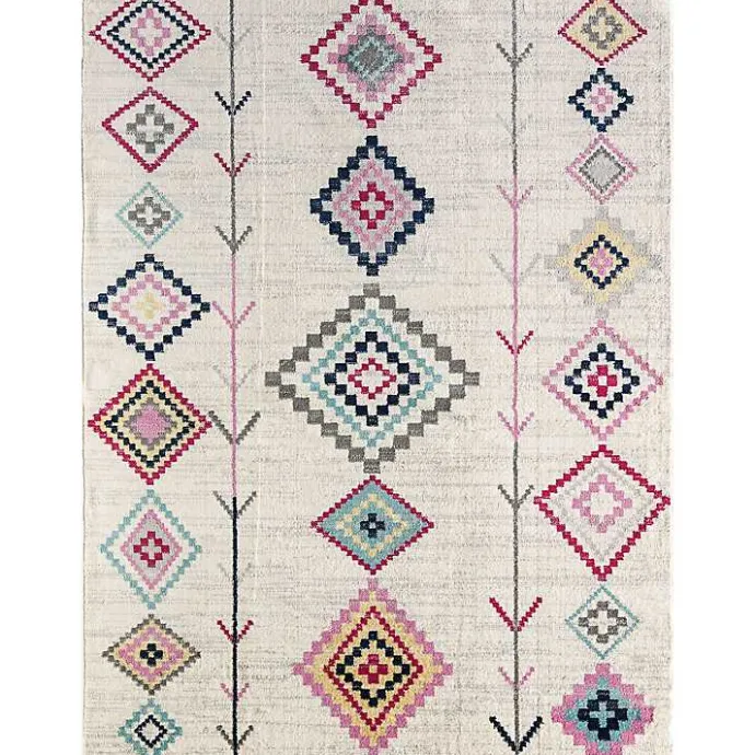 Discount Kirklands Home and Multicolor Aztec Area Rug, 8x10 Ivory