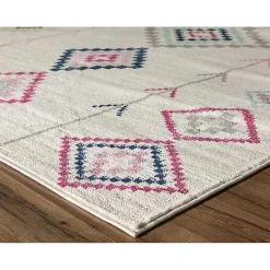 Discount Kirklands Home and Multicolor Aztec Area Rug, 8x10 Ivory