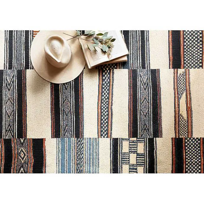 Best Kirklands Home Ivory and colored Tribal Outdoor Rug, 5x7 Multi