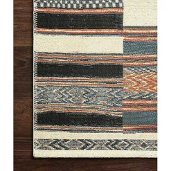 Hot Kirklands Home Ivory and Multicolored Tribal Outdoor Rug, 6x9