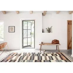 Outlet Kirklands Home Ivory and colored Tribal Outdoor Rug, 7x11 Multi