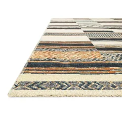 Outlet Kirklands Home Ivory and colored Tribal Outdoor Rug, 7x11 Multi