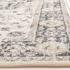 Clearance Kirklands Home Ivory and Navy Laur Vintage Area Rug, 7x9