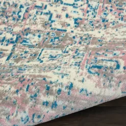 Hot Kirklands Home Ivory and Pink Central Medallion Area Rug, 5x7