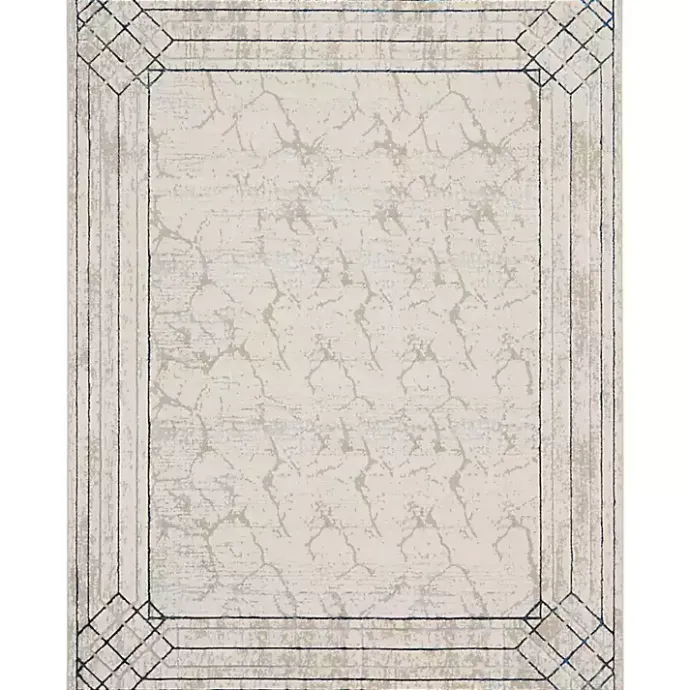 Online Kirklands Home Art Deco Bordered Area Rug, 7x9 Ivory