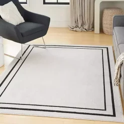 Clearance Kirklands Home Bordered Indoor/Outdoor Area Rug, 5x7 Ivory