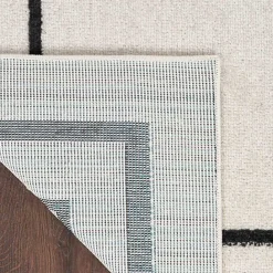 Hot Kirklands Home Bordered Indoor/Outdoor Area Rug, 6x9 Ivory