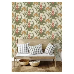 Sale Kirklands Home Botanical Villa Peel & Stick Wallpaper Ivory