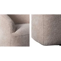 Hot Kirklands Home Boucle Barrel Swivel Accent Chair Ivory