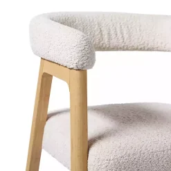 Best Kirklands Home Boucle Curved Ezra Dining Chairs, Set of 2 Ivory