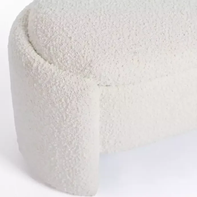 New Kirklands Home Boucle Storage Bench Ivory