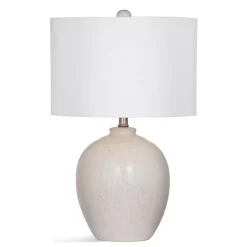 Clearance Kirklands Home Ivory Chevron Ceramic Table Lamp White