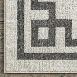 Best Kirklands Home Ivory Classic Border Area Rug, 8x10