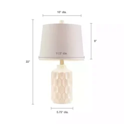 Clearance Kirklands Home Ivory Contour Ceramic Table Lamp White