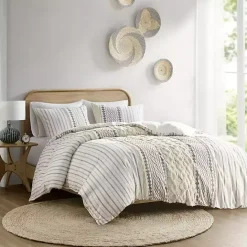Discount Kirklands Home Cotton Tufted Full/Queen 3-pc. Comforter Set Ivory