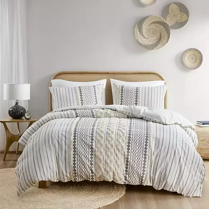 Best Kirklands Home Cotton Tufted King 3-pc. Comforter Set Ivory