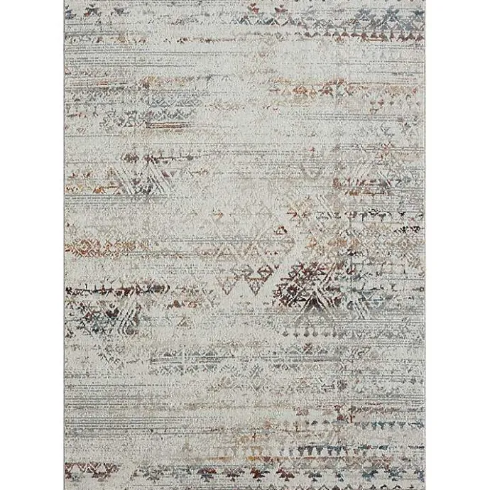 Outlet Kirklands Home Distressed Medallion Washable Area Rug, 5x7 Ivory