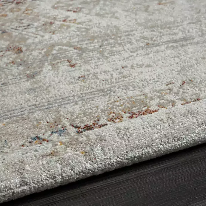 Outlet Kirklands Home Distressed Medallion Washable Area Rug, 5x7 Ivory