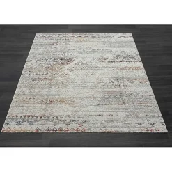 Clearance Kirklands Home Distressed Medallion Washable Area Rug, 7x9 Ivory