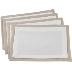 Clearance Kirklands Home Double Layered Placemats, Set of 4 Ivory