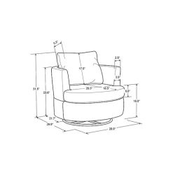 New Kirklands Home Ivory Elmhurst Swivel Accent Chair White