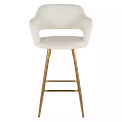 Best Kirklands Home Faux Leather Marge Counter Stools, Set of 2 Ivory