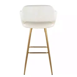 Online Kirklands Home Faux Leather Marge Bar Stools, Set of 2 Ivory