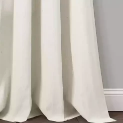 Online Kirklands Home Faux Linen Curtain Panel Set, 84 in. Ivory