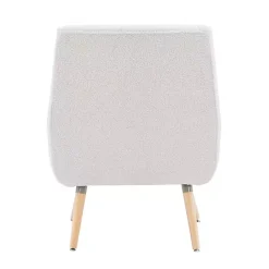 Outlet Kirklands Home Ivory Faux Sherpa Tufted Accent Chair White