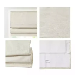 New Kirklands Home Faux Silk Room Darkening Roman Shade, 33 in. Ivory