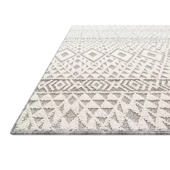 Outlet Kirklands Home Ivory Geometric Stripes Outdoor Area Rug, 5x7