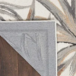 Discount Kirklands Home Ivory Grand Leaf Coastal Area Rug, 5x7