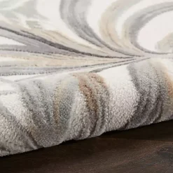 Discount Kirklands Home Ivory Grand Leaf Coastal Area Rug, 5x7
