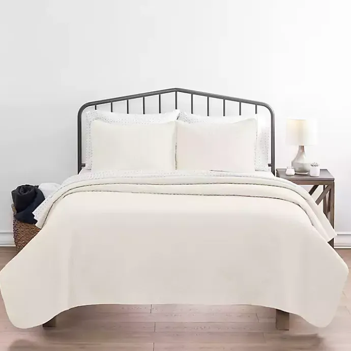 Online Kirklands Home Herringbone Quilted 3-pc. King Coverlet Set Ivory