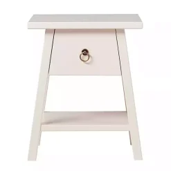Hot Kirklands Home Japandi Pull-Ring Accent Table Ivory
