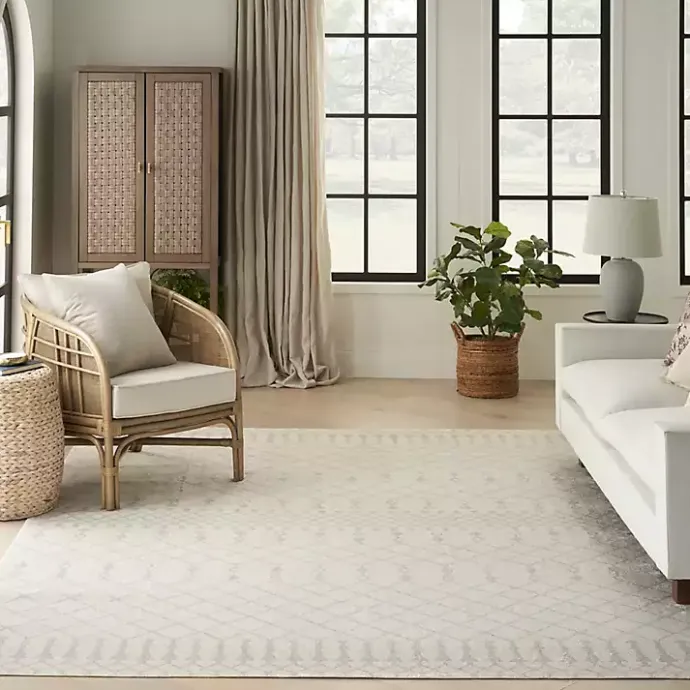 Sale Kirklands Home Moroccan Washable Area Rug, 7x10 Ivory